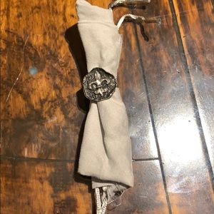 Fleur de los sterling silver ring